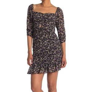 ASTR - Sweetheart Cutout Dress - Black/Purple - Size S